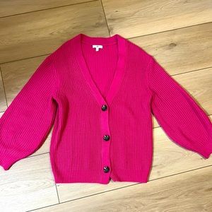 Chunky hot pink cardigan in perfect condition!